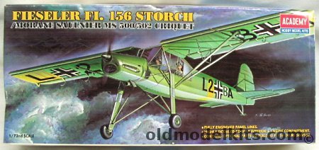 Academy 1/72 Fieseler Fi-156 Storch / MS-500/502 Criquet, 1661 plastic model kit